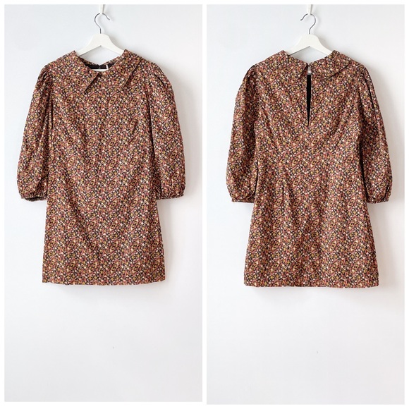 free people making plans floral mini dress, size 12 / large - Picture 6 of 11